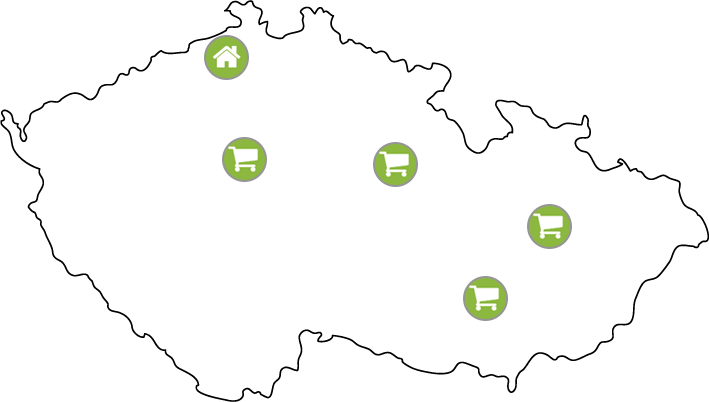 Sanax - mapa poboček