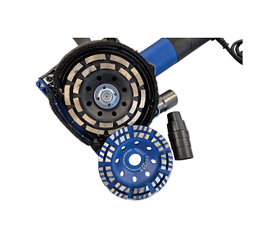 Sanační bruska 125mm s kovovým odsávacím krytem + 2 kotouče